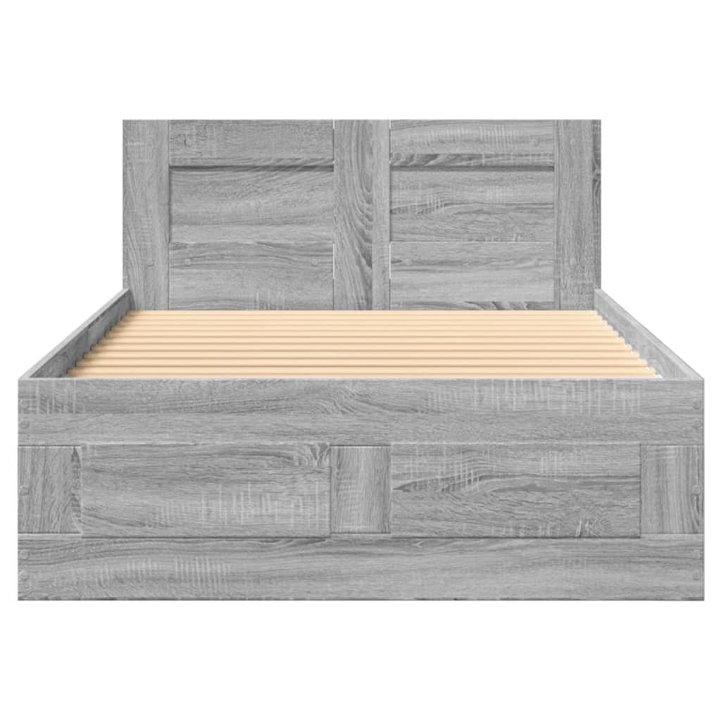 Giroletto con Testiera Grigio Sonoma 75x190cm Legno Multistrato - homemem39