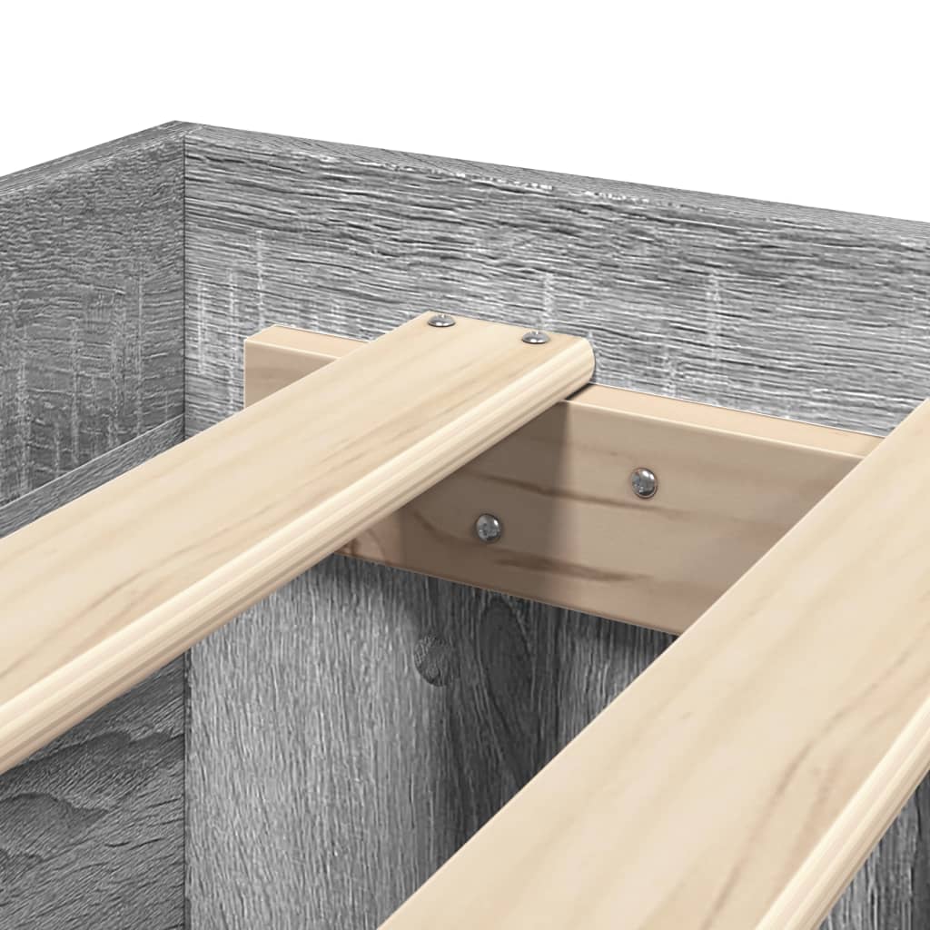 Giroletto con Testiera Grigio Sonoma 75x190cm Legno Multistrato - homemem39