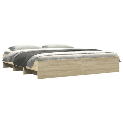 Giroletto senza Materasso Rovere Sonoma 200x200cm in Truciolato | homemem39
