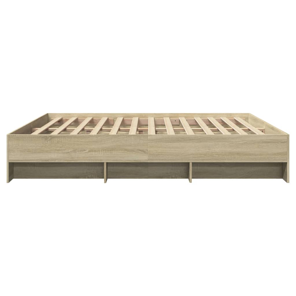 Giroletto senza Materasso Rovere Sonoma 200x200cm in Truciolato | homemem39