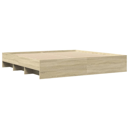 Giroletto senza Materasso Rovere Sonoma 200x200cm in Truciolato | homemem39