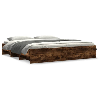 Giroletto senza Materasso Rovere Fumo 200x200 cm in Truciolato | homemem39