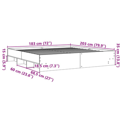 Giroletto senza Materasso Bianco 180x200 cm Legno Multistrato | homemem39