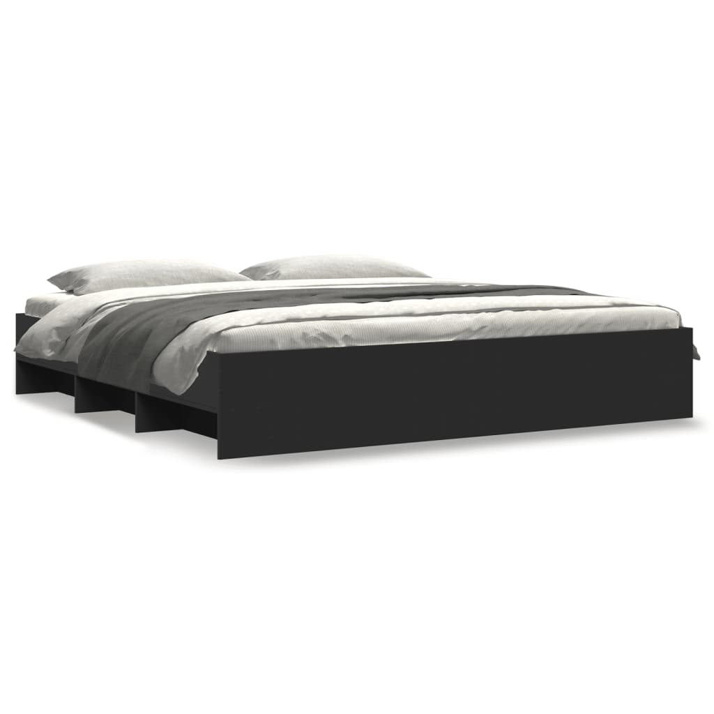 Giroletto senza Materasso Nero 180x200 cm in Legno Multistrato | homemem39