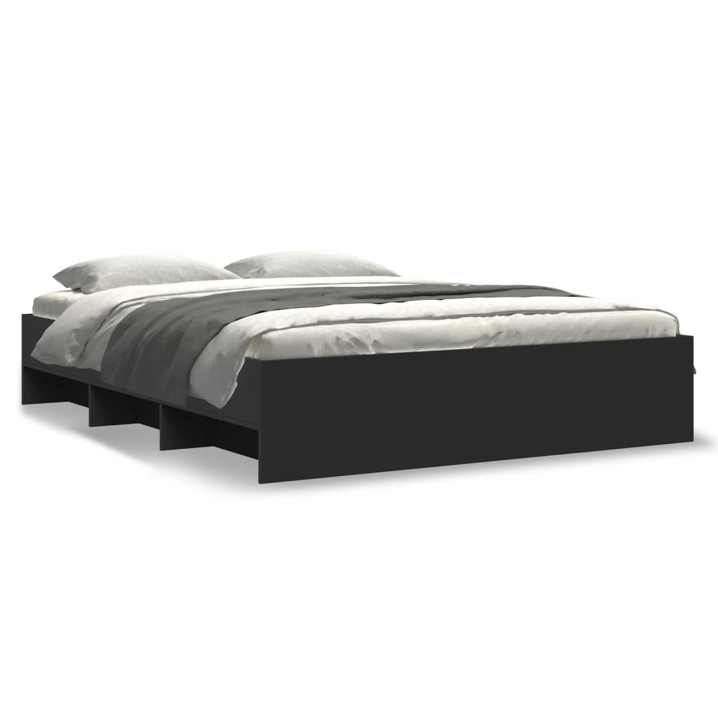 Giroletto senza Materasso Nero 160x200 cm in Legno Multistrato | homemem39