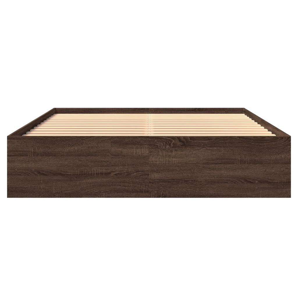 Giroletto senza Materasso Rovere Marrone 160x200 cm Truciolato - homemem39