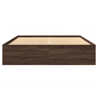 Giroletto senza Materasso Rovere Marrone 160x200 cm Truciolato - homemem39