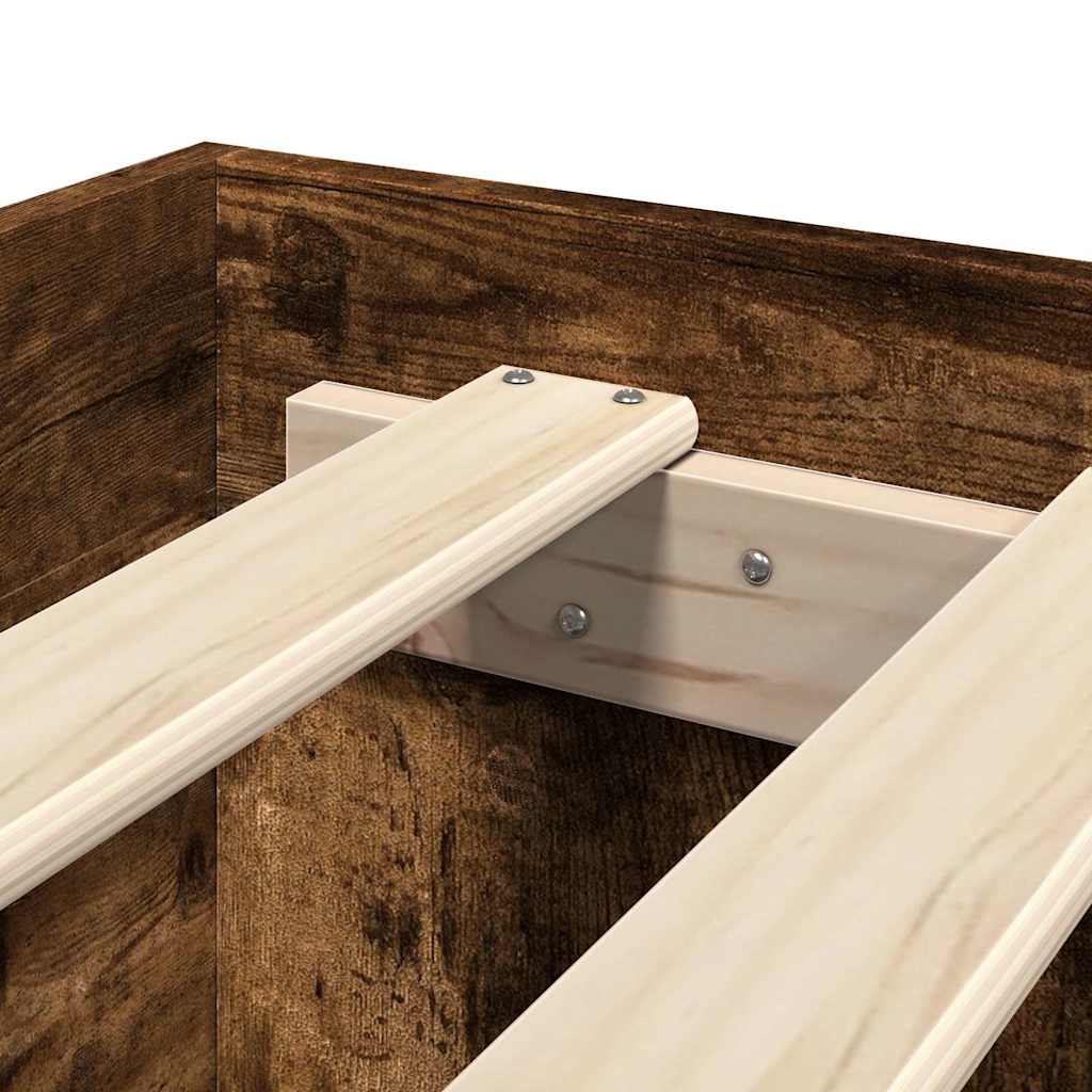 Giroletto senza Materasso Rovere Fumo 150x200 cm in Truciolato | homemem39