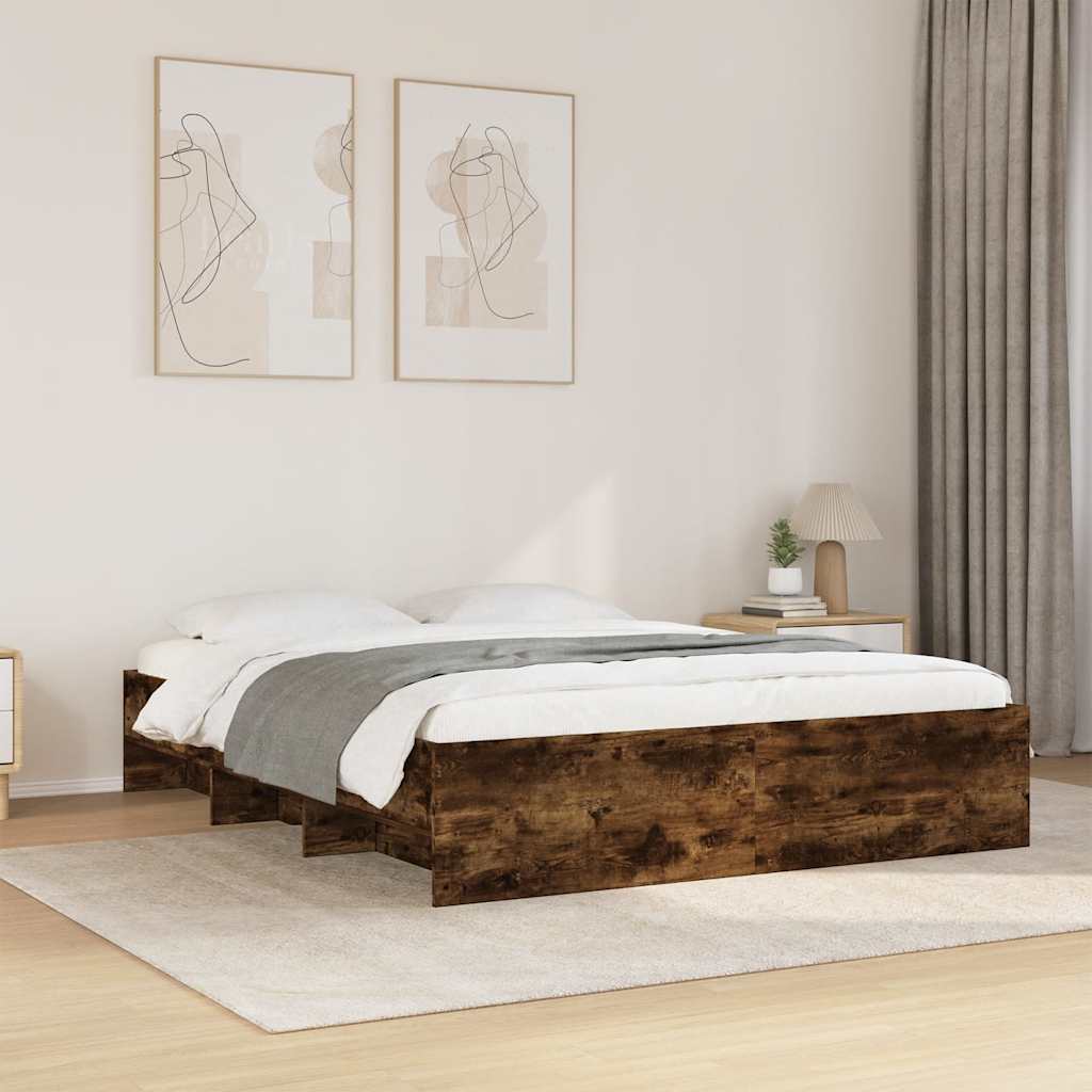 Giroletto senza Materasso Rovere Fumo 150x200 cm in Truciolato | homemem39