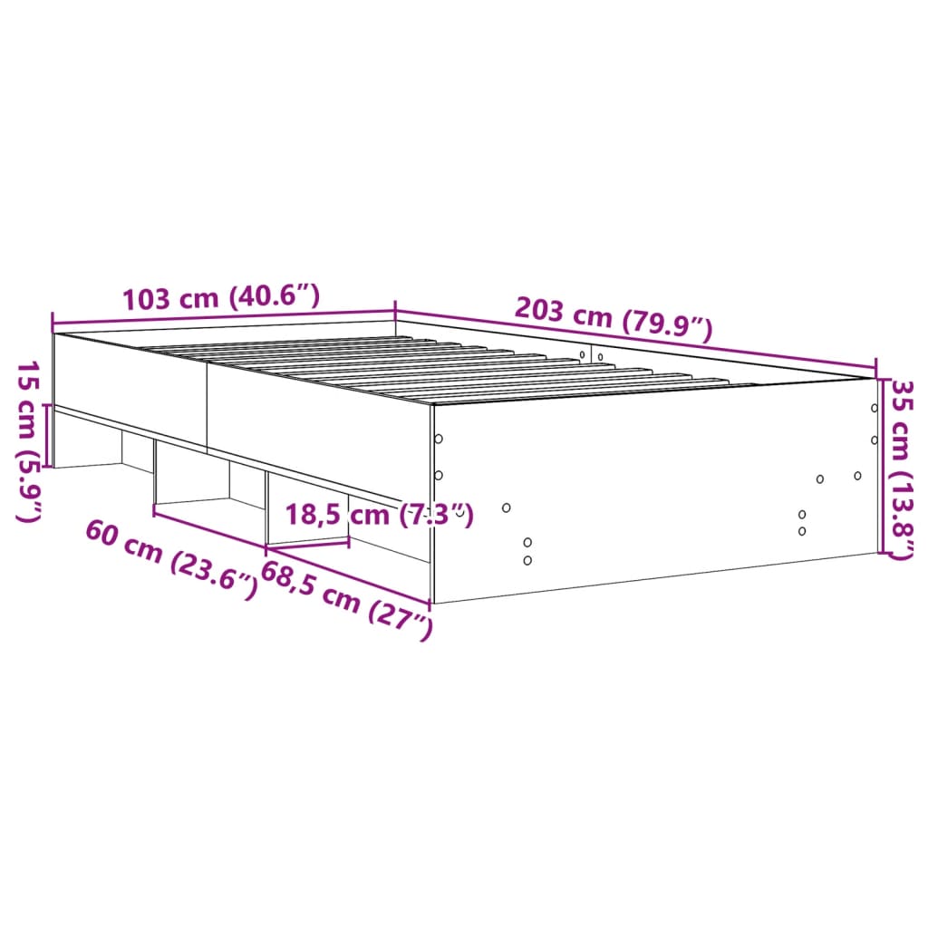Giroletto Nero 100x200 cm in Legno Multistrato