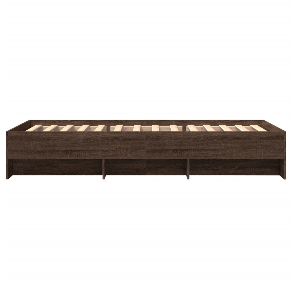 Giroletto senza Materasso Rovere Marrone 100x200 cm Truciolato - homemem39