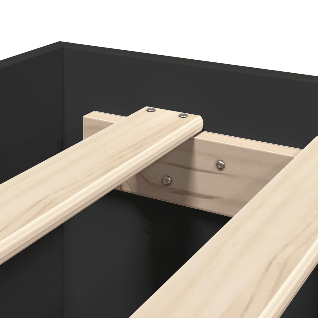 Giroletto Nero 140x190 cm in Legno Multistrato | homemem39