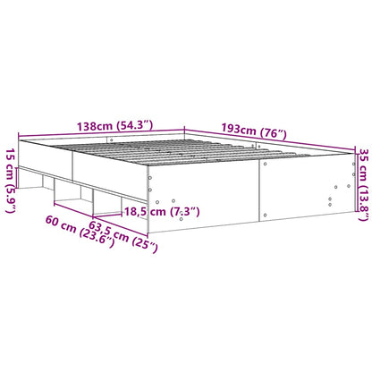 Giroletto Rovere Fumo 135x190 cm in Legno Multistrato | homemem39