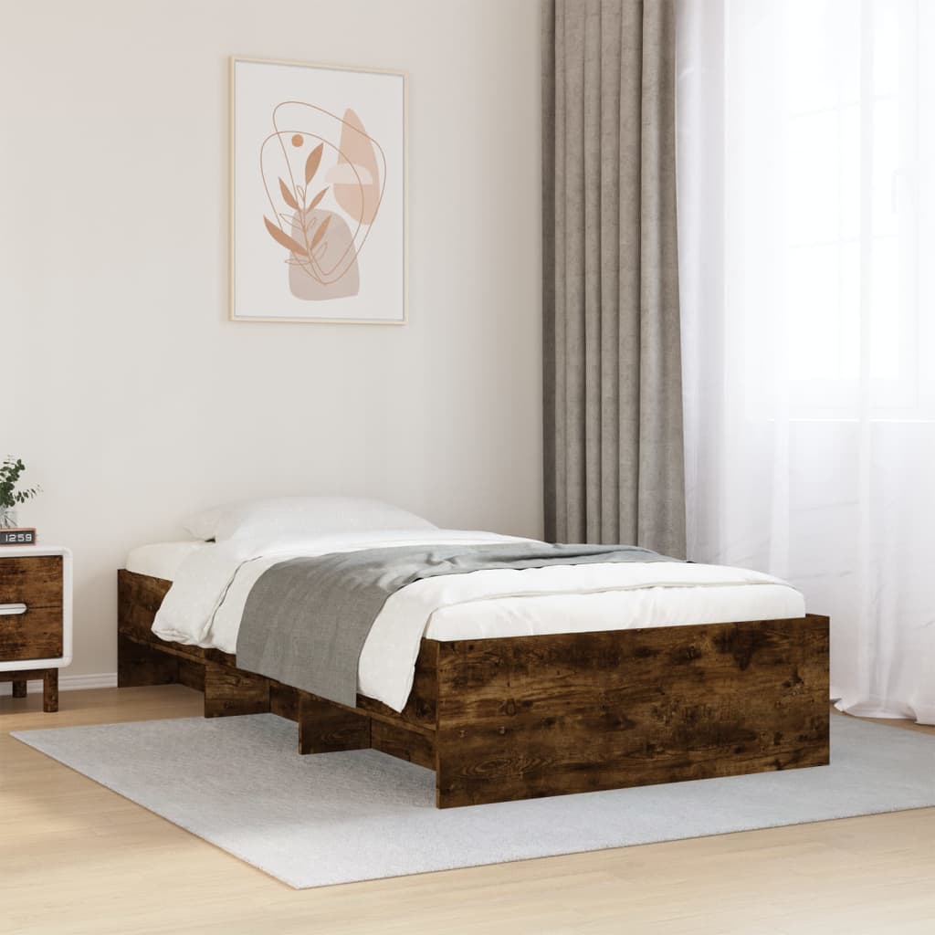 Giroletto senza Materasso Rovere Fumo 90x190 cm in Truciolato | homemem39