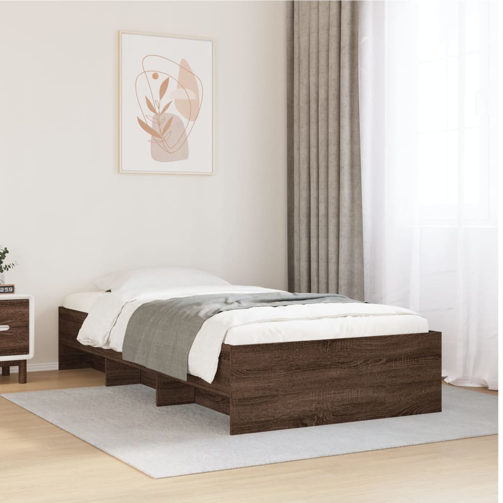 Giroletto senza Materasso Rovere Marrone 75x190cm in Truciolato | homemem39