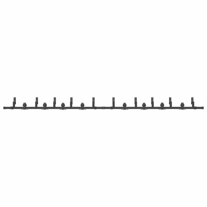 Kit di Binari per Porte Scorrevoli 366 cm Acciaio Nero | homemem39