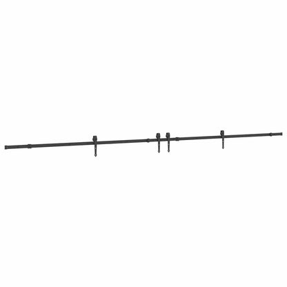 Kit di Binari per Porte Scorrevoli 427 cm Acciaio Nero | homemem39