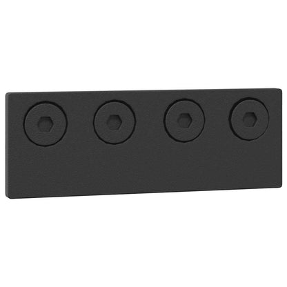 Kit di Binari per Porte Scorrevoli 366 cm Acciaio Nero | homemem39