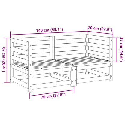Set Divani da Giardino 2 pz in Legno Massello Abete Douglas | homemem39
