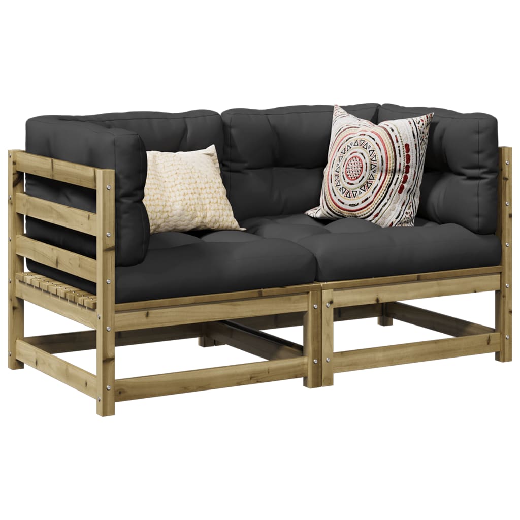 Set Divani da Giardino 2 pz in Legno Impregnato di Pino | homemem39