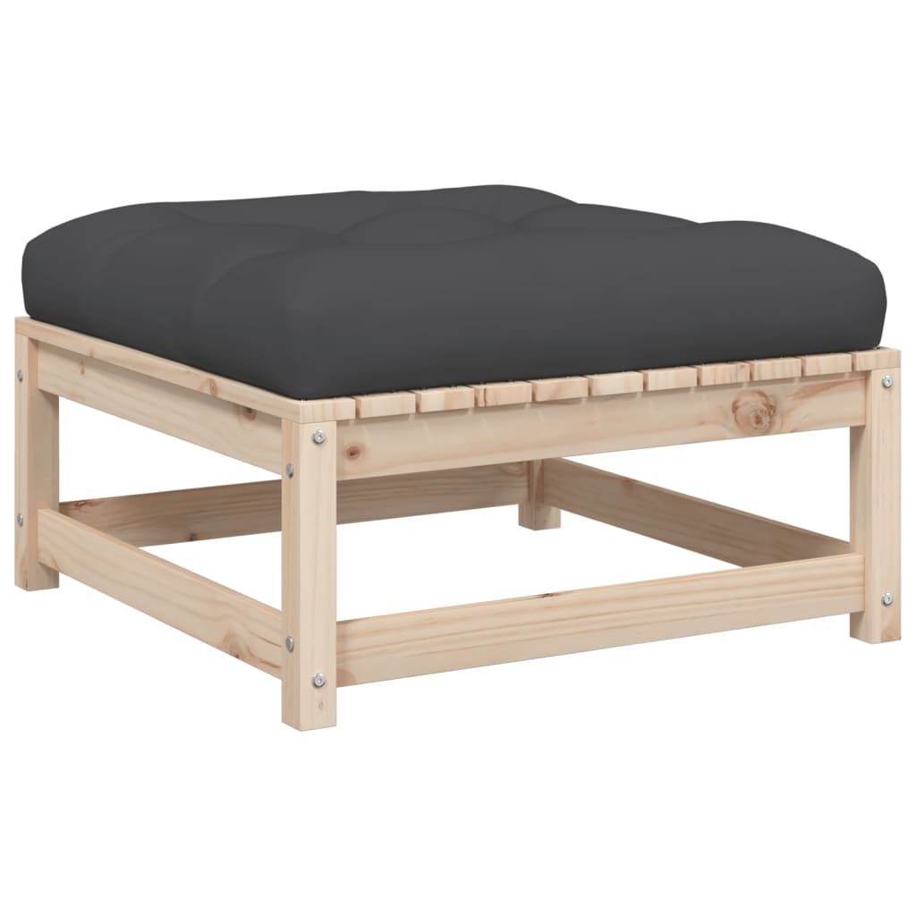 Set Divani Giardino 3 pz con Cuscini in Legno Massello di Pino - homemem39