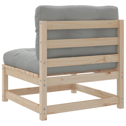 Set Divani Giardino 3 pz con Cuscini in Legno Massello di Pino - homemem39