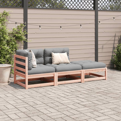 Set Divani Giardino 3 pz Cuscini Legno Massello Abete Douglas | homemem39