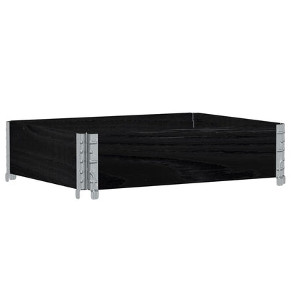 Paretale per Pallet Nero 80x60 cm in Legno Massello di Pino | homemem39