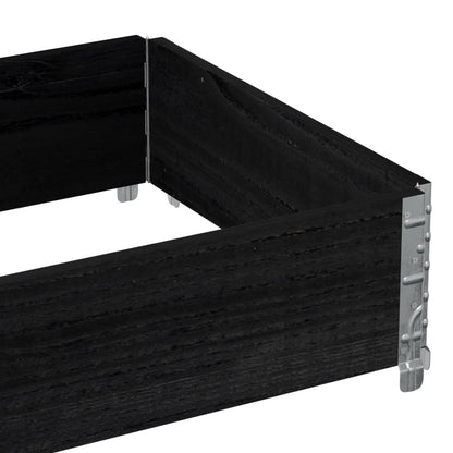 Paretale per Pallet Nero 80x60 cm in Legno Massello di Pino | homemem39