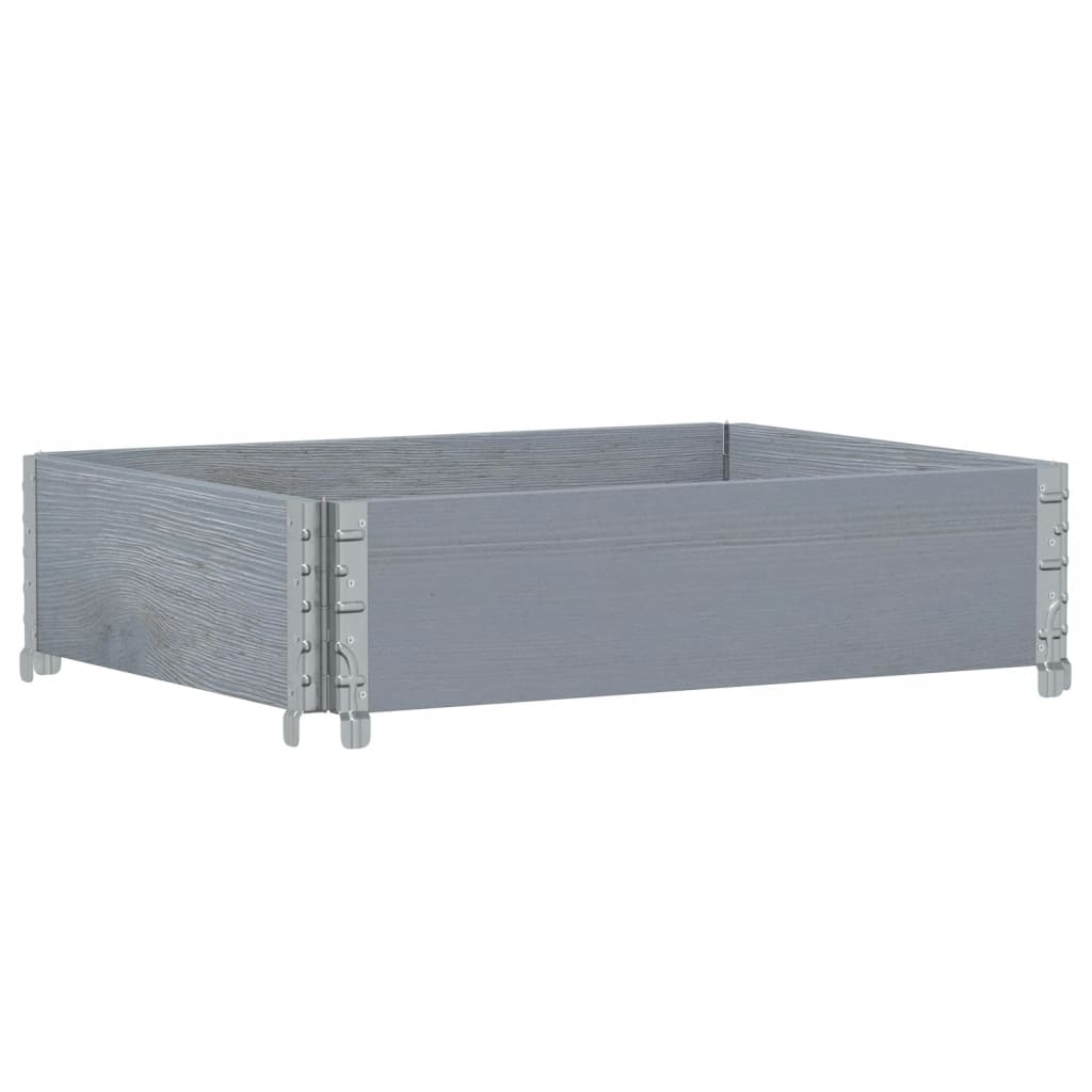 Paretale per Pallet Grigio 80x60 cm in Legno Massello di Pino | homemem39