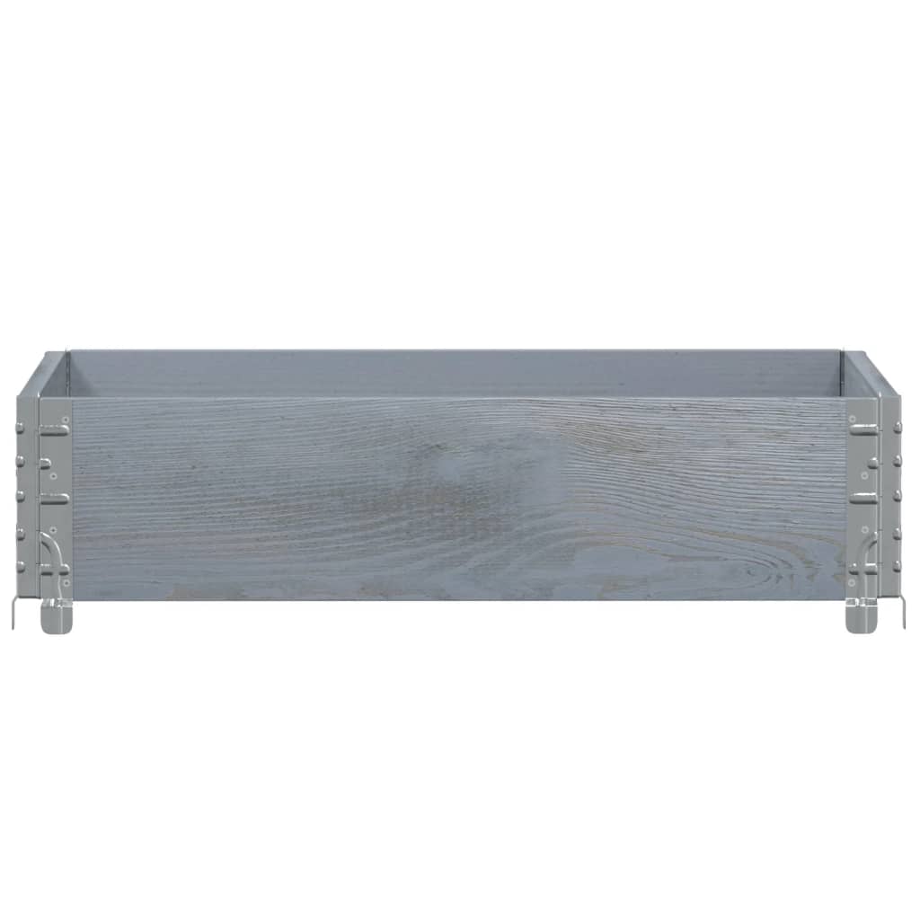 Paretale per Pallet Grigio 80x60 cm in Legno Massello di Pino | homemem39
