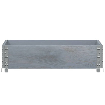 Paretale per Pallet Grigio 80x60 cm in Legno Massello di Pino | homemem39
