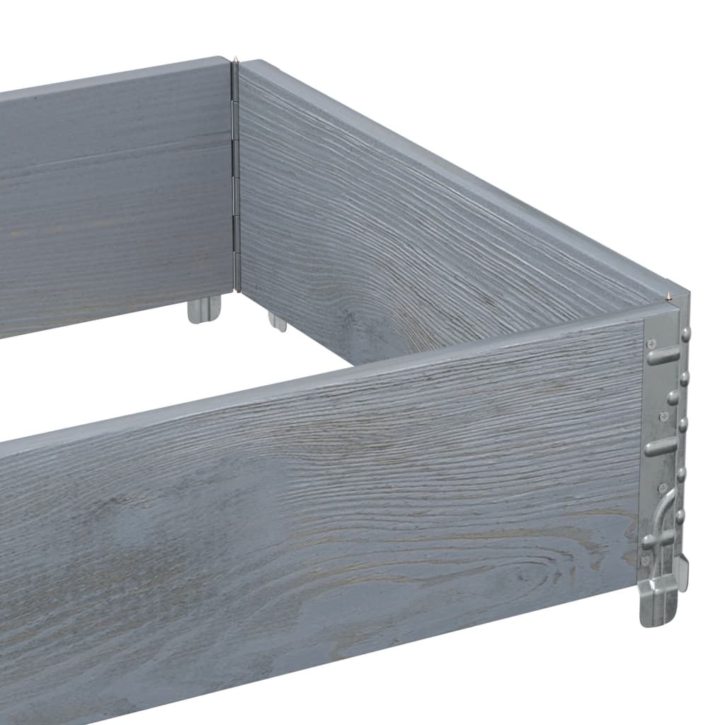 Paretale per Pallet Grigio 80x60 cm in Legno Massello di Pino | homemem39