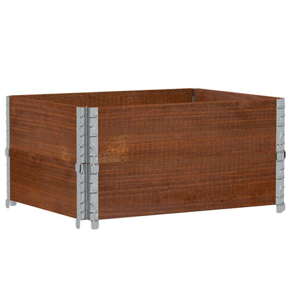 Paretali per Pallet 2pz Marroni 80x60cm Legno Massello di Pino | homemem39