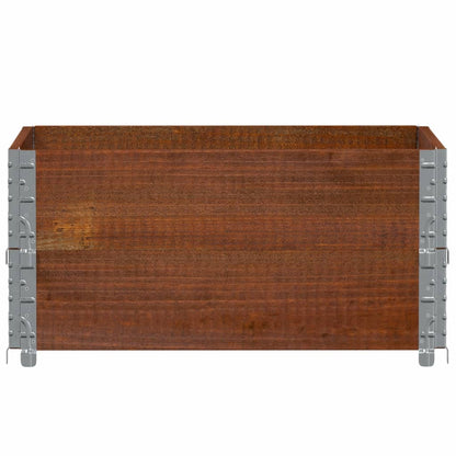 Paretali per Pallet 2pz Marroni 80x60cm Legno Massello di Pino | homemem39