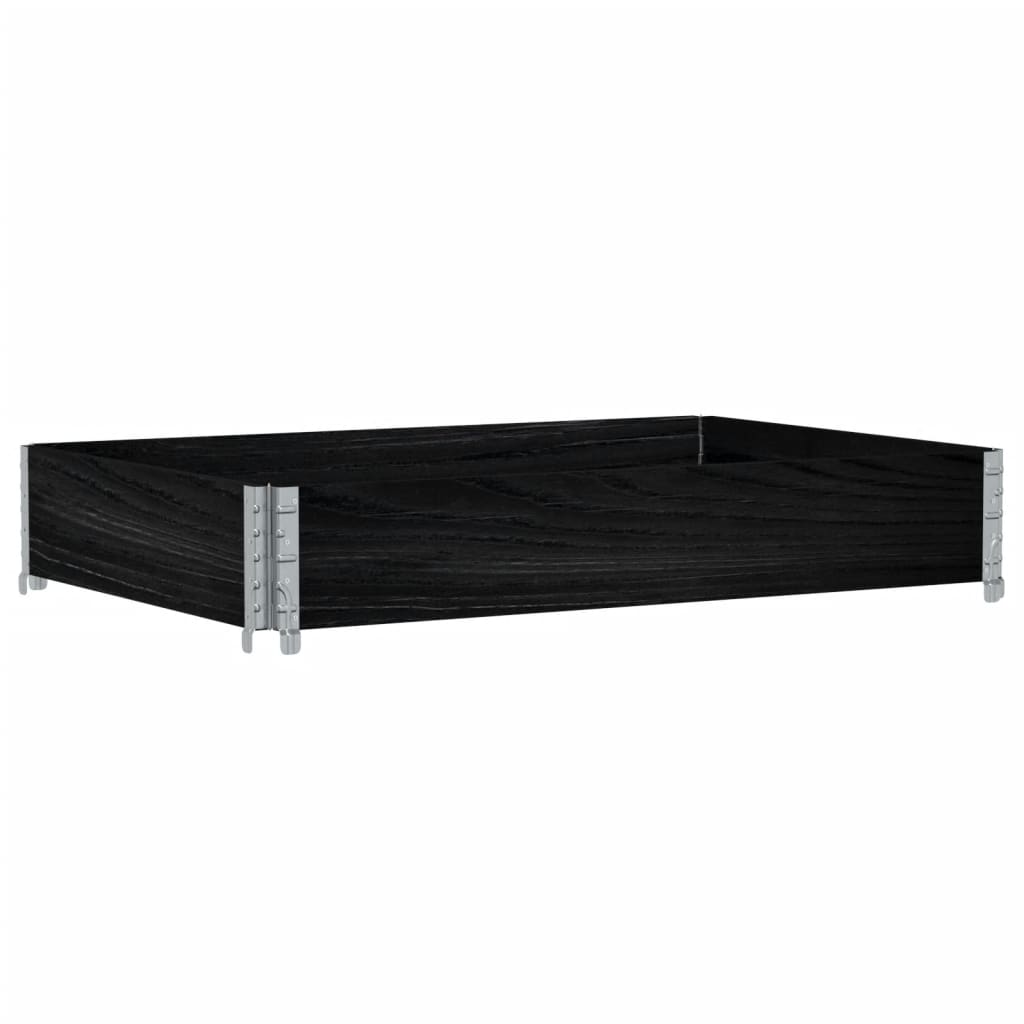 Paretale per Pallet Nero 120x80 cm in Legno Massello di Pino | homemem39