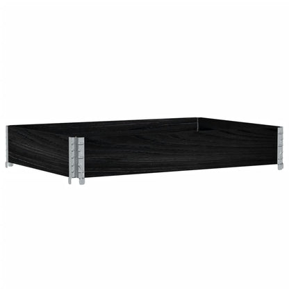 Paretale per Pallet Nero 120x80 cm in Legno Massello di Pino | homemem39