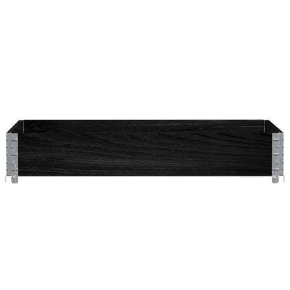 Paretale per Pallet Nero 120x80 cm in Legno Massello di Pino | homemem39