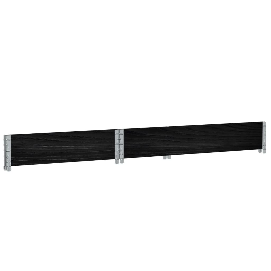 Paretale per Pallet Nero 120x80 cm in Legno Massello di Pino | homemem39