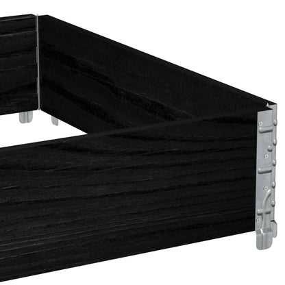 Paretale per Pallet Nero 120x80 cm in Legno Massello di Pino | homemem39