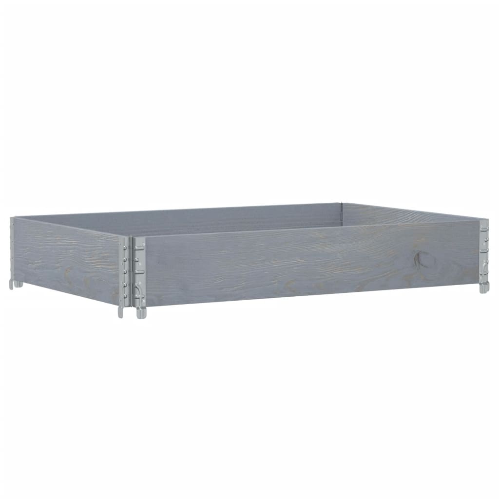 Paretale per Pallet Grigio 120x80 cm in Legno Massello di Pino | homemem39