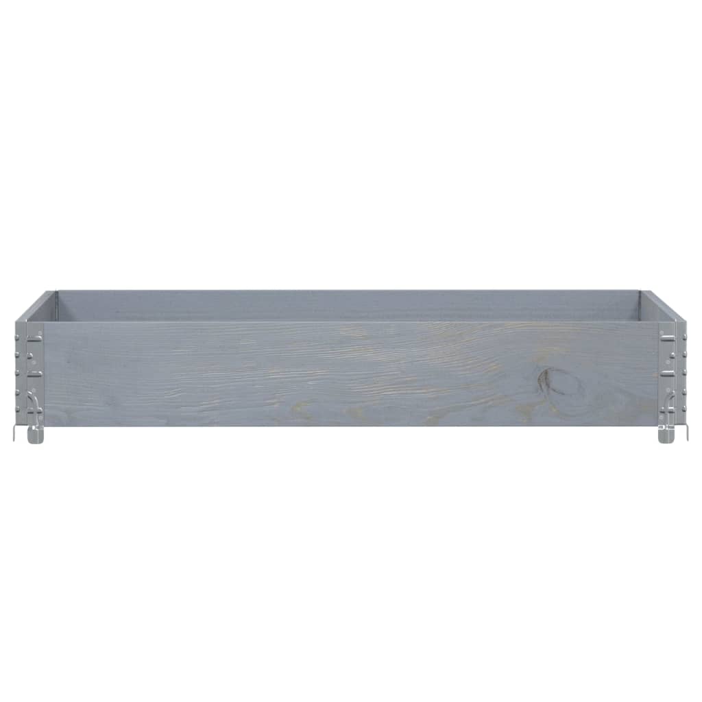 Paretale per Pallet Grigio 120x80 cm in Legno Massello di Pino | homemem39