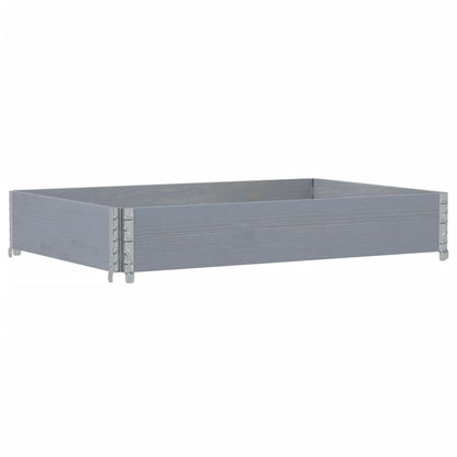 Paretale per Pallet Grigio 120x80 cm in Legno Massello di Pino | homemem39