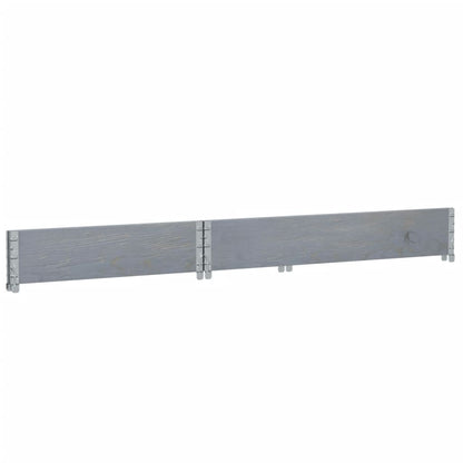 Paretale per Pallet Grigio 120x80 cm in Legno Massello di Pino | homemem39