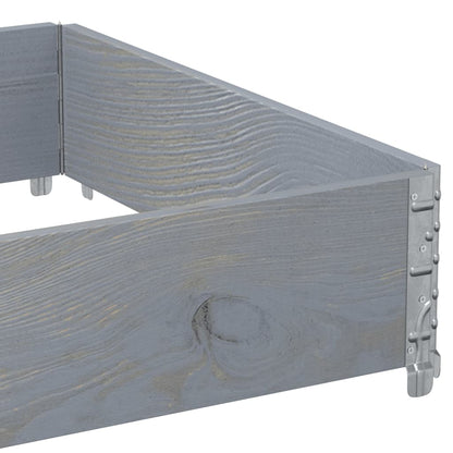 Paretale per Pallet Grigio 120x80 cm in Legno Massello di Pino | homemem39