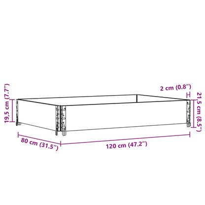 Paretale per Pallet Grigio 120x80 cm in Legno Massello di Pino | homemem39