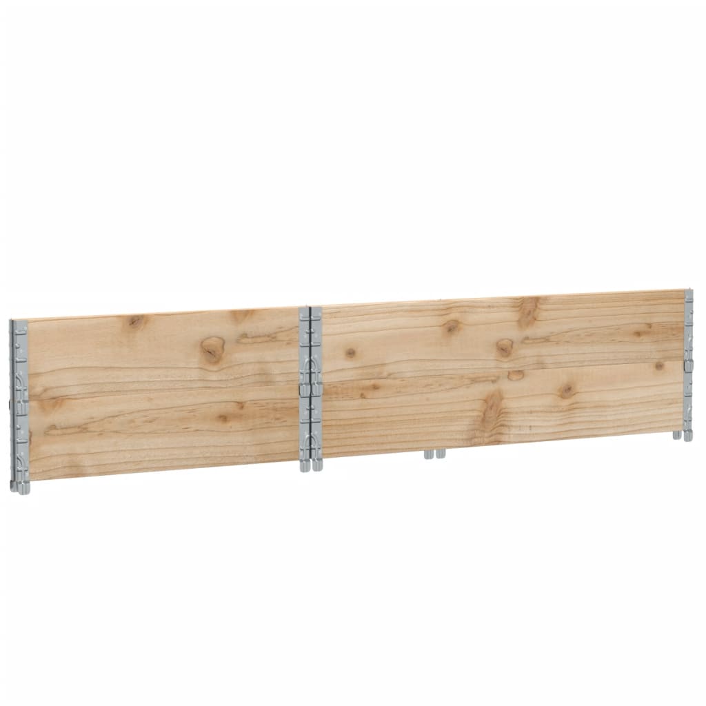 Paretali per Pallet 2 pz 120x80 cm in Legno Massello di Pino
