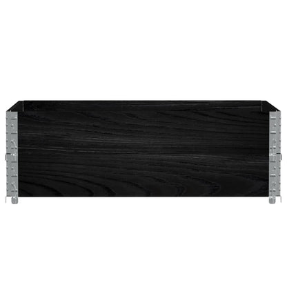 Paretali per Pallet 2 pz Neri 120x80cm Legno Massello di Pino | homemem39