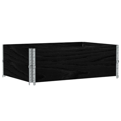 Paretali per Pallet 2 pz Neri 120x80cm Legno Massello di Pino | homemem39