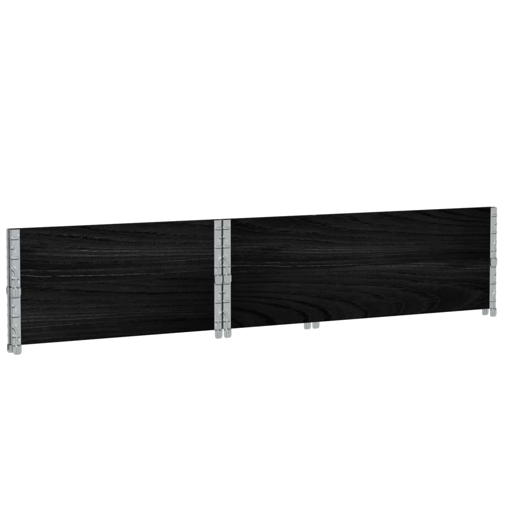 Paretali per Pallet 2 pz Neri 120x80cm Legno Massello di Pino | homemem39